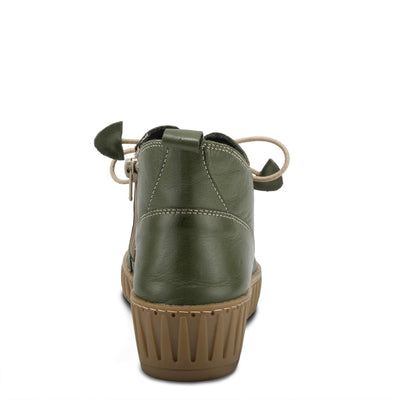 Spring Step Nespea Booties for Women - Waterproof Leather Women's Shoes with Zipper Closure - Western Ankle Boots for Women with Low Heel - Olive Green EU 36 / US 5.5-6