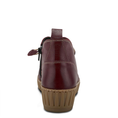 Spring Step Nespea Booties for Women - Waterproof Leather Women's Shoes with Zipper Closure - Western Ankle Boots for Women with Low Heel - Bordeaux EU 36 / US 5.5-6