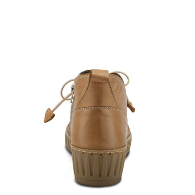 Spring Step Nespea Booties for Women - Waterproof Leather Women's Shoes with Zipper Closure - Western Ankle Boots for Women with Low Heel - Camel EU 37 / US 6.5-7