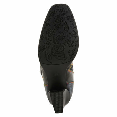 Spring Step L'Artiste Women's Happytime Leather Bootie Black Multi EU 38 / US 7.5-8