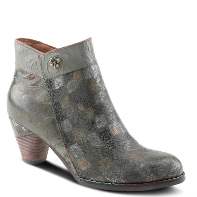 Spring Step L'Artiste Bestlove Ankle Boots for Women Low Heel | Casual Women's Boots Women with Metallic Brush Strokes and Cushion Footbed Olive Multi EU 37 / US 6.5-7