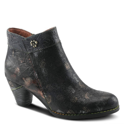 Spring Step L'Artiste Bestlove Ankle Boots for Women Low Heel | Casual Women's Boots Women with Metallic Brush Strokes and Cushion Footbed Black Multi EU 40 / US 9