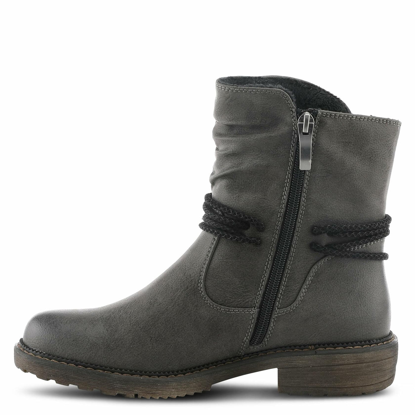 Spring Step Relife Kathie Mid-Calf Boots for Women - Waterproof Ladies Boots With Zipper Closure - Western Low Heel Ankle Boots for Women - Grey EU 39 / US 8.5