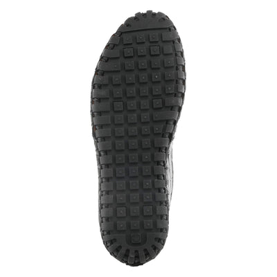 Spring Step Kathaleta-Croco Shoes for Women - Ladies Leather Booties with Rubber Outsole - Comfortable Slip-On Flat Shoes for Womens - Black EU 36 / US 5.5-6