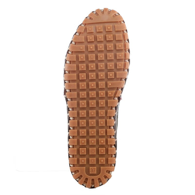 Spring Step Kathaleta-Croco Shoes for Women - Ladies Leather Booties with Rubber Outsole - Comfortable Slip-On Flat Shoes for Womens - Bordeaux EU 42 / US 10.5-11