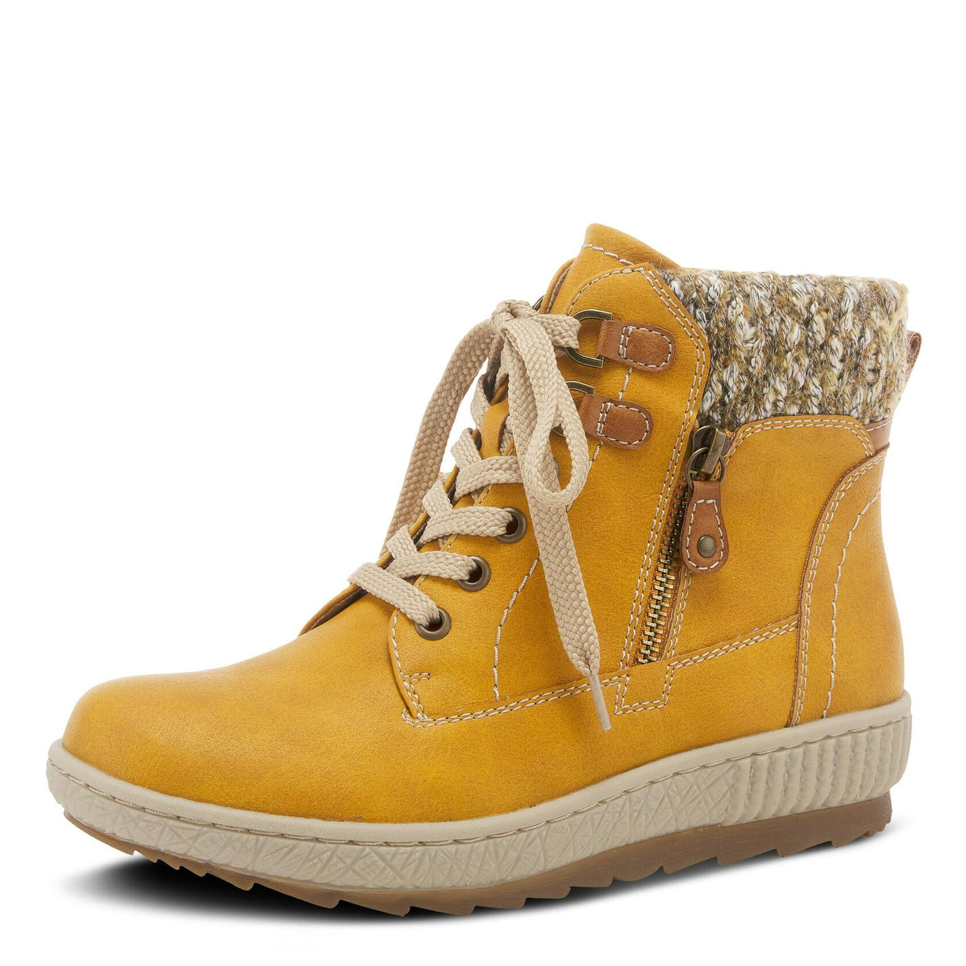 Spring Step Women's Karlene Bootie Mustard EU 38 / US 7.5-8
