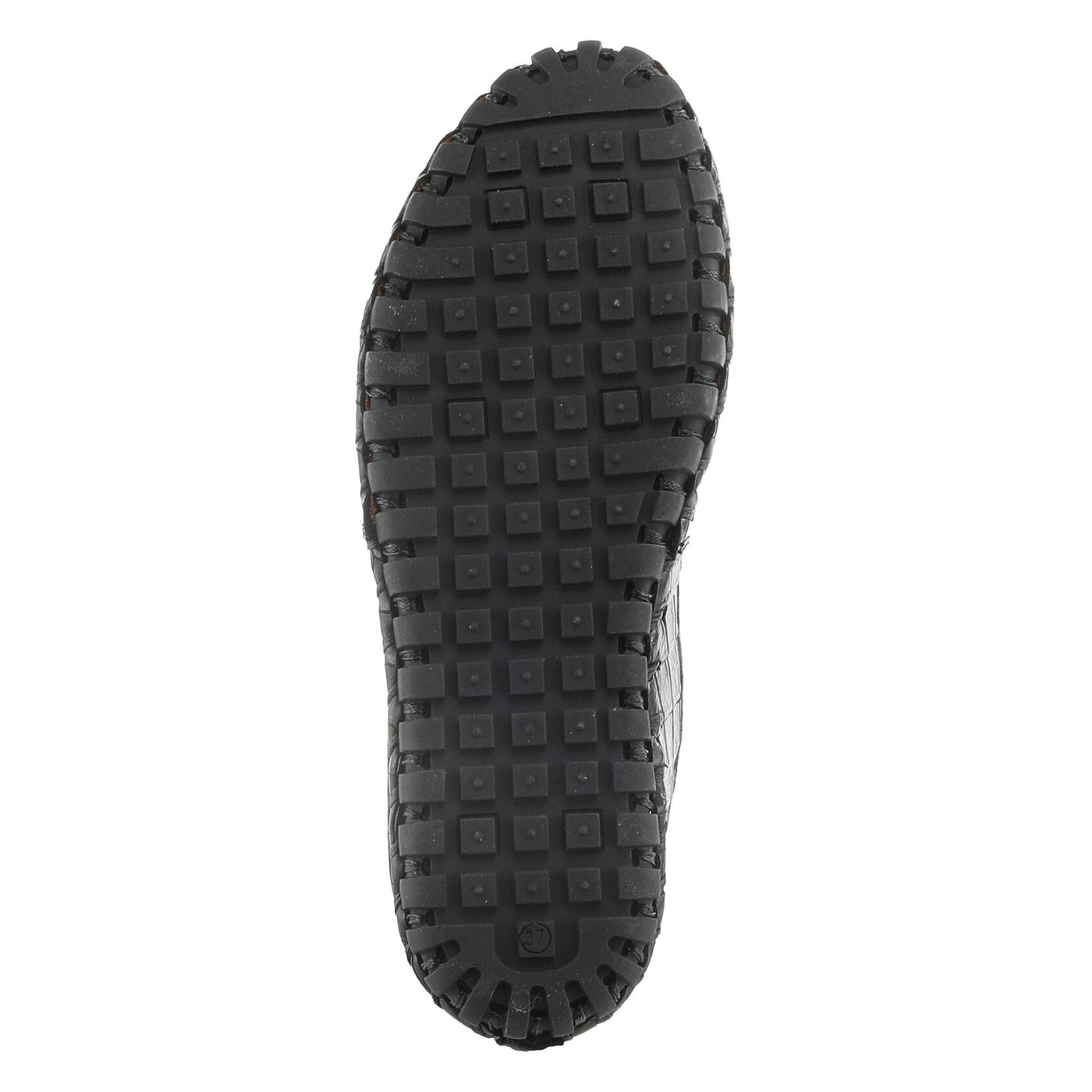 Spring Step Kathaleta-Croco Shoes for Women - Ladies Leather Booties with Rubber Outsole - Comfortable Slip-On Flat Shoes for Womens - Black EU 43 / US 11.5-12