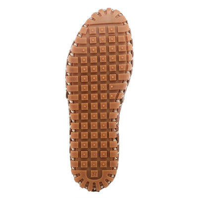 Spring Step Kathaleta-Croco Shoes for Women - Ladies Leather Booties with Rubber Outsole - Comfortable Slip-On Flat Shoes for Womens - Camel EU 41 / US 9.5-10