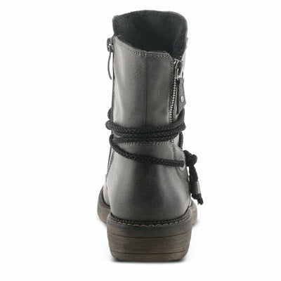 Spring Step Relife Kathie Mid-Calf Boots for Women - Waterproof Ladies Boots With Zipper Closure - Western Low Heel Ankle Boots for Women - Grey EU 39 / US 8.5