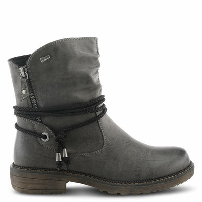 Spring Step Relife Kathie Mid-Calf Boots for Women - Waterproof Ladies Boots With Zipper Closure - Western Low Heel Ankle Boots for Women - Grey EU 39 / US 8.5