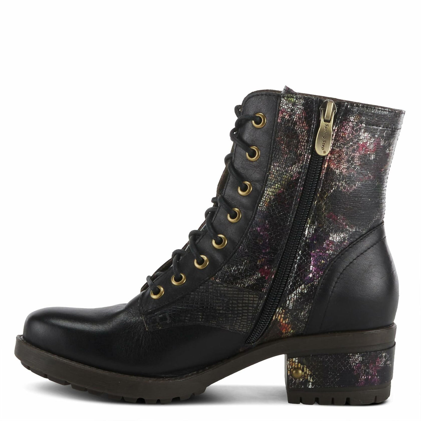 Spring Step L'Artiste Women's Marty-Met Leather Bootie Black Multi EU 42 / US 10.5-11