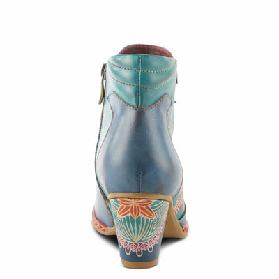 Spring Step L`Artiste Women's Zamihi Leather Bootie Blue EU 43 / US 11.5-12