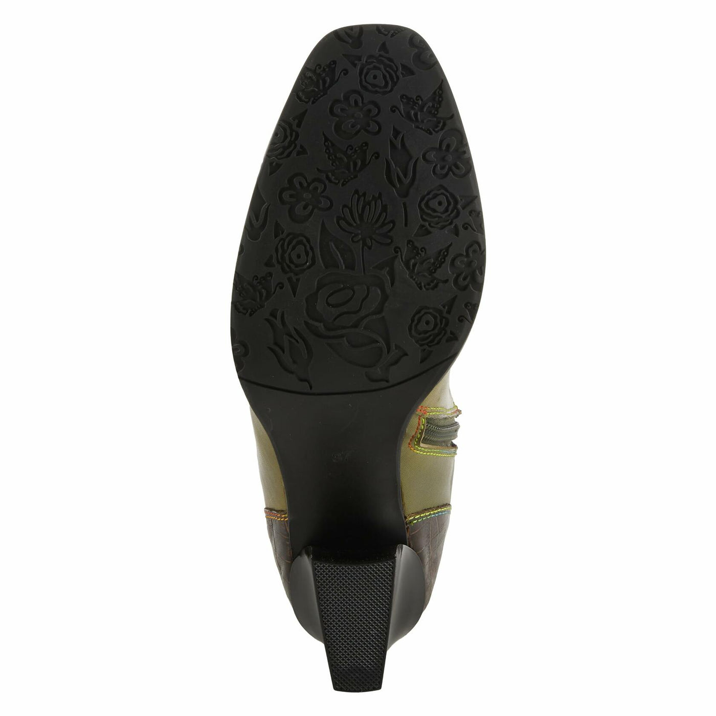 Spring Step L'Artiste Women's Happytime Leather Bootie Olive Multi EU 40 / US 9