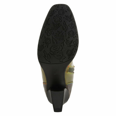 Spring Step L'Artiste Women's Happytime Leather Bootie Olive Multi EU 40 / US 9