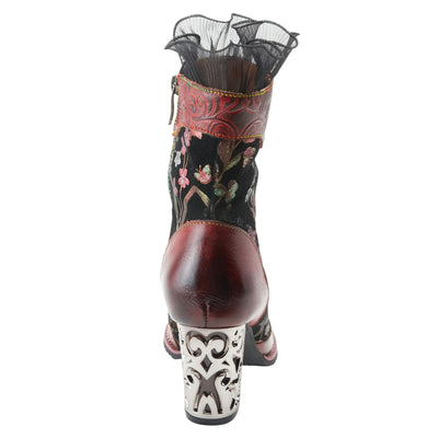 Spring Steps L`Artiste Gaga Mid-Calf Boots for Women - Ladies Boot with Side Zipper Closure - Comfortable Western Women's boots - Red Multi EU 35 / US 5