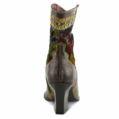 Spring Step L'Artiste Women's Happytime Leather Bootie Olive Multi EU 40 / US 9