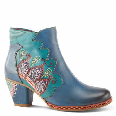 Spring Step L`Artiste Women's Zamihi Leather Bootie Blue EU 36 / US 5.5-6