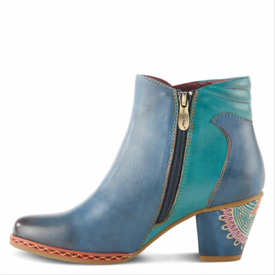 Spring Step L`Artiste Women's Zamihi Leather Bootie Blue EU 41 / US 9.5-10
