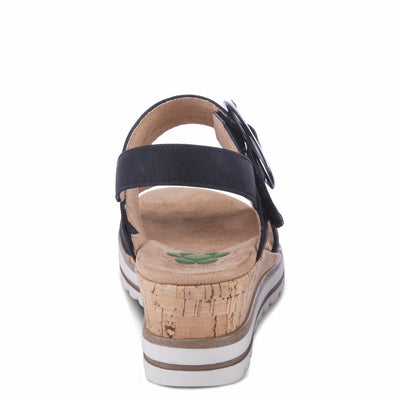 Spring Step Women's Loriya Slingback Wedge Sandal Black EU 40 / US 9