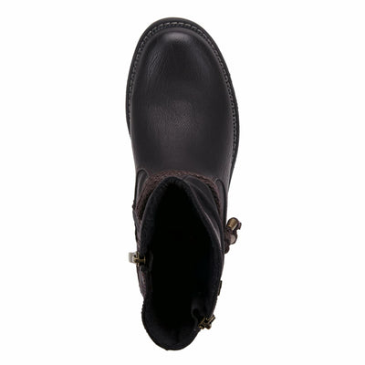 Spring Step Relife Kathie Mid-Calf Boots for Women - Waterproof Ladies Boots With Zipper Closure - Western Low Heel Ankle Boots for Women - Black EU 43/11.5-12