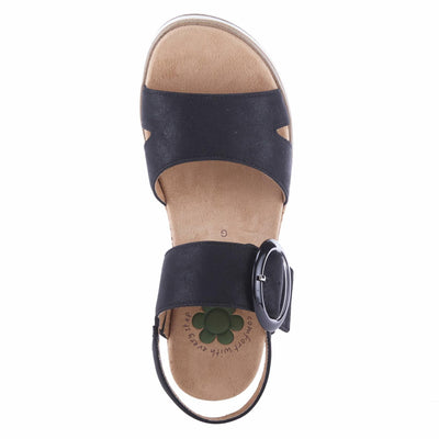 Spring Step Women's Loriya Slingback Wedge Sandal Black EU 40 / US 9