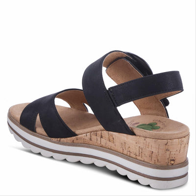 Spring Step Women's Loriya Slingback Wedge Sandal Black EU 40 / US 9