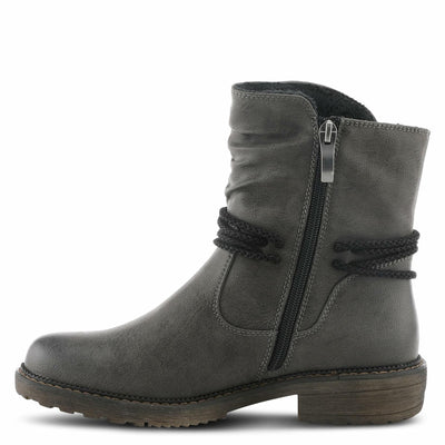 Spring Step Relife Kathie Mid-Calf Boots for Women - Waterproof Ladies Boots With Zipper Closure - Western Low Heel Ankle Boots for Women - Grey EU 40 / US 9