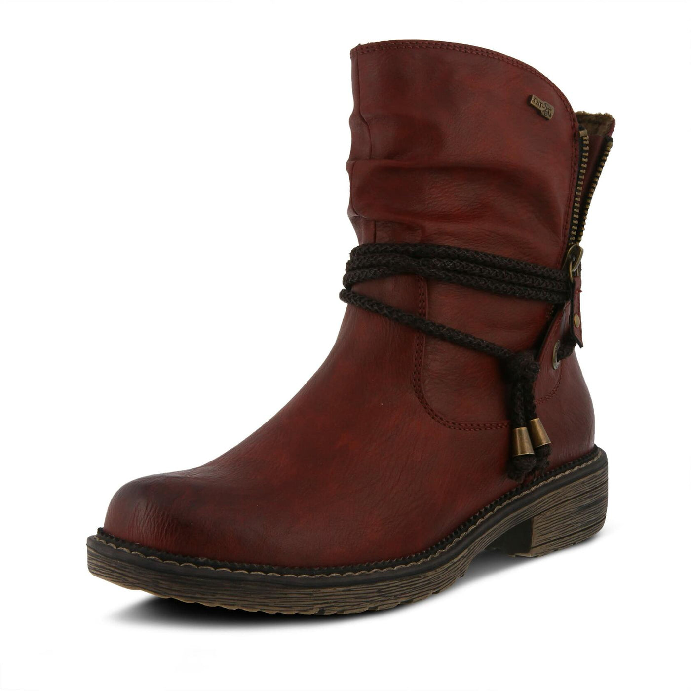 Spring Step womens Mid Calf Boot, Bordeaux, 7.5-8 US