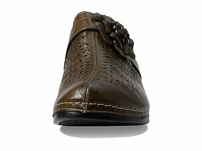 Spring Step Women's Lilybean Leather Clog Olive Green EU 38 / US 7.5-8