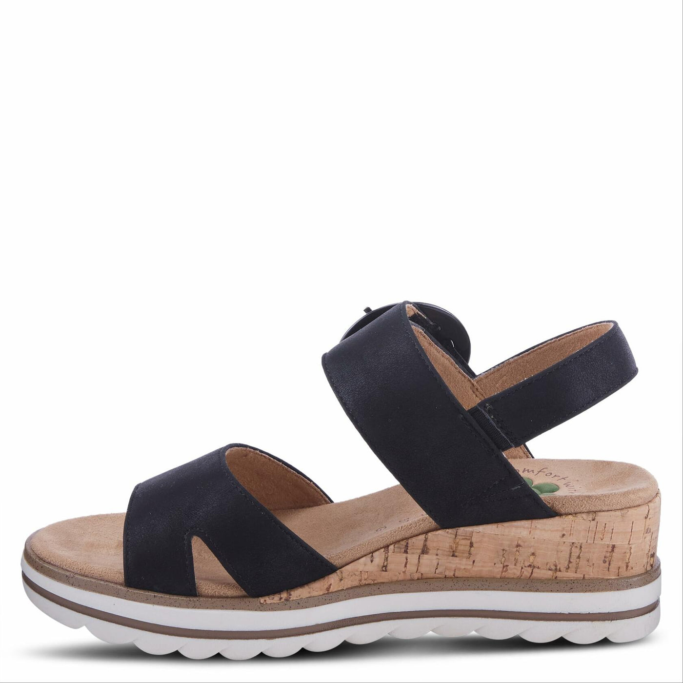 Spring Step Women's Loriya Slingback Wedge Sandal Black EU 40 / US 9
