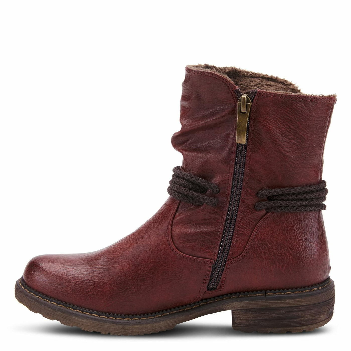Spring Step womens Mid Calf Boot, Bordeaux, 7.5-8 US