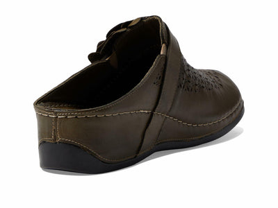 Spring Step Women's Lilybean Leather Clog Olive Green EU 38 / US 7.5-8