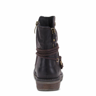 Spring Step Relife Kathie Mid-Calf Boots for Women - Waterproof Ladies Boots With Zipper Closure - Western Low Heel Ankle Boots for Women - Black EU 43/11.5-12