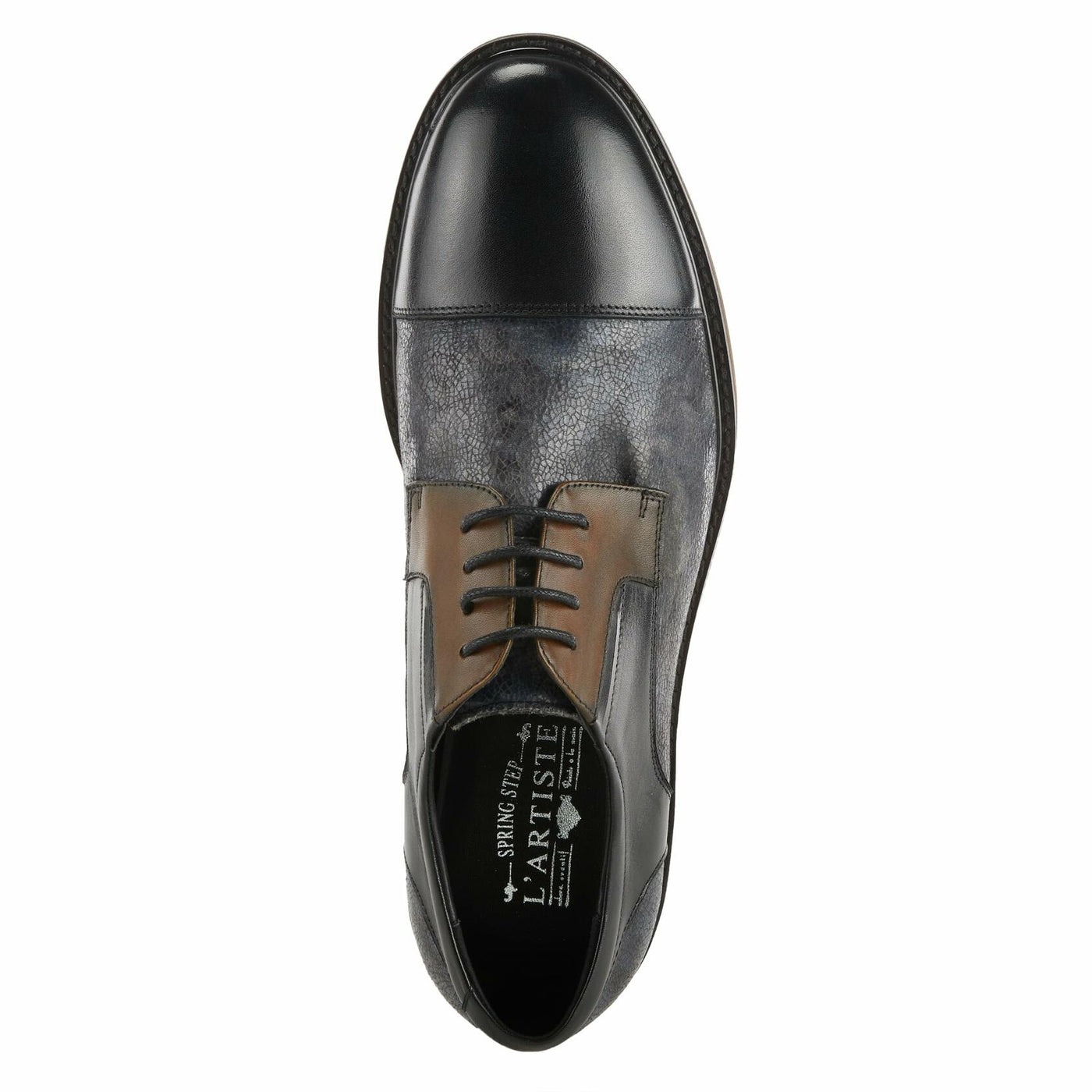Spring Step L'Artiste Men's Leron Leather Oxford Shoes Black Multi EU 41 / US 8-8.5