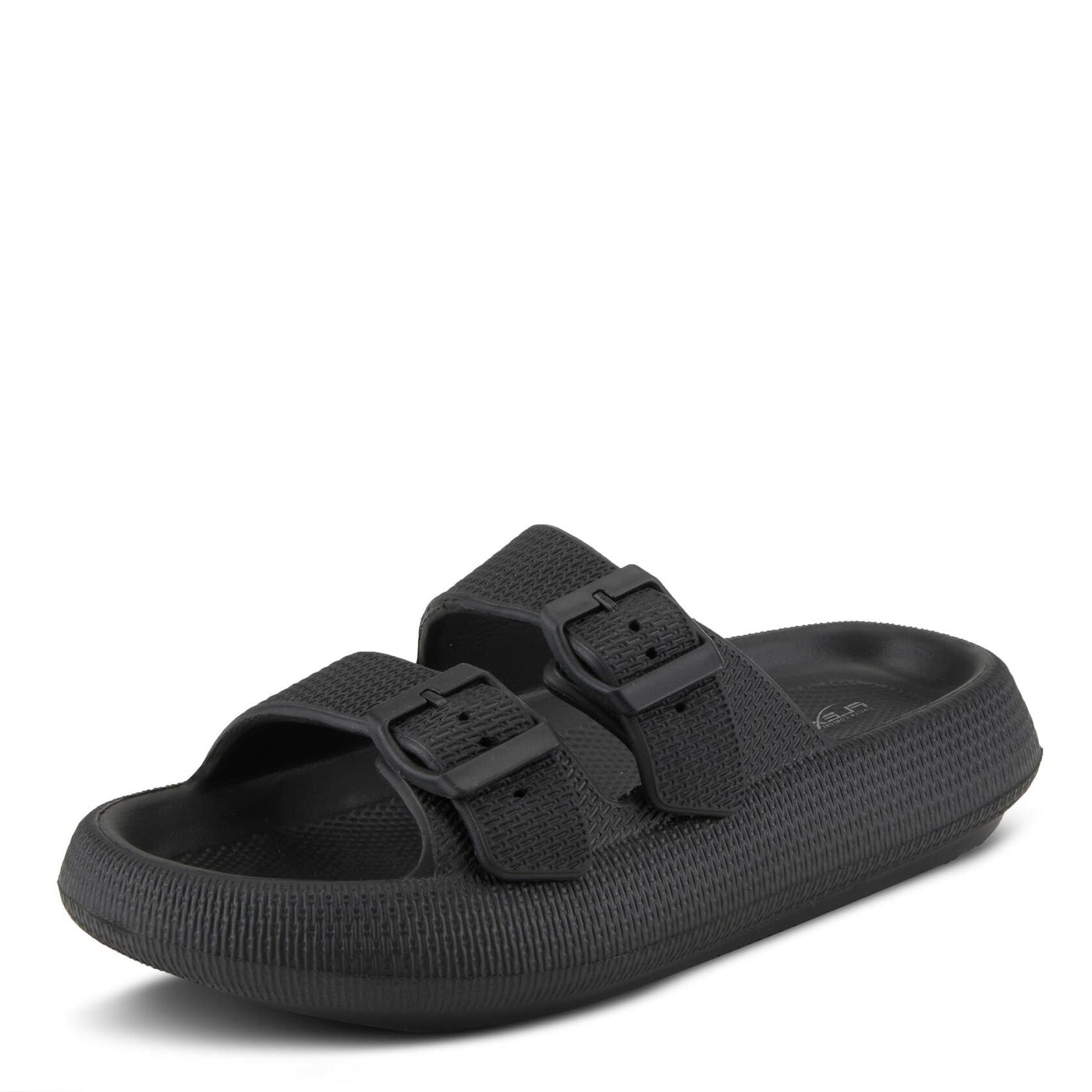 Flexus Women's Bubbles Waterproof Slide Sandals with Adjustable Buckle Straps - Cushioned Footbed, Lightweight EVA Sole, Padded Insole, Slip-On Comfort