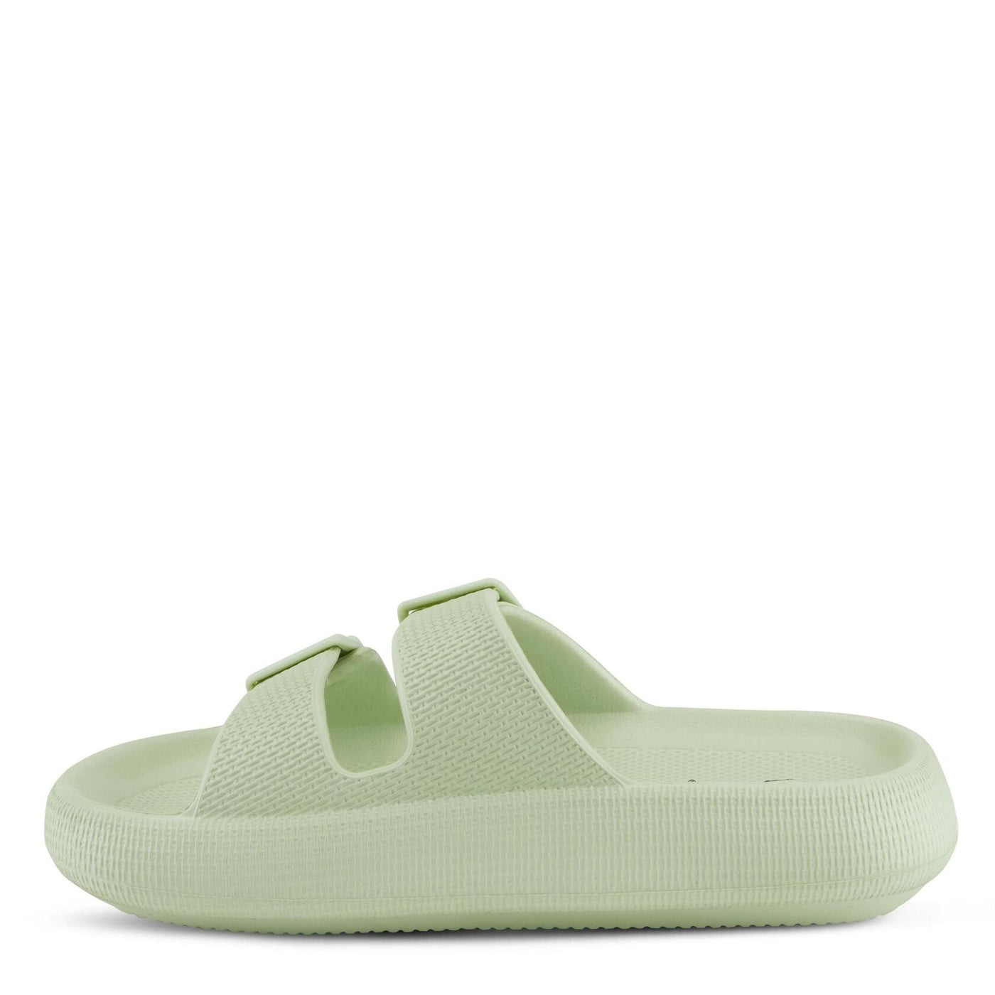 Flexus Women's Bubbles Waterproof Slide Sandals with Adjustable Buckle Straps - Cushioned Footbed, Lightweight EVA Sole, Padded Insole, Slip-On Comfort