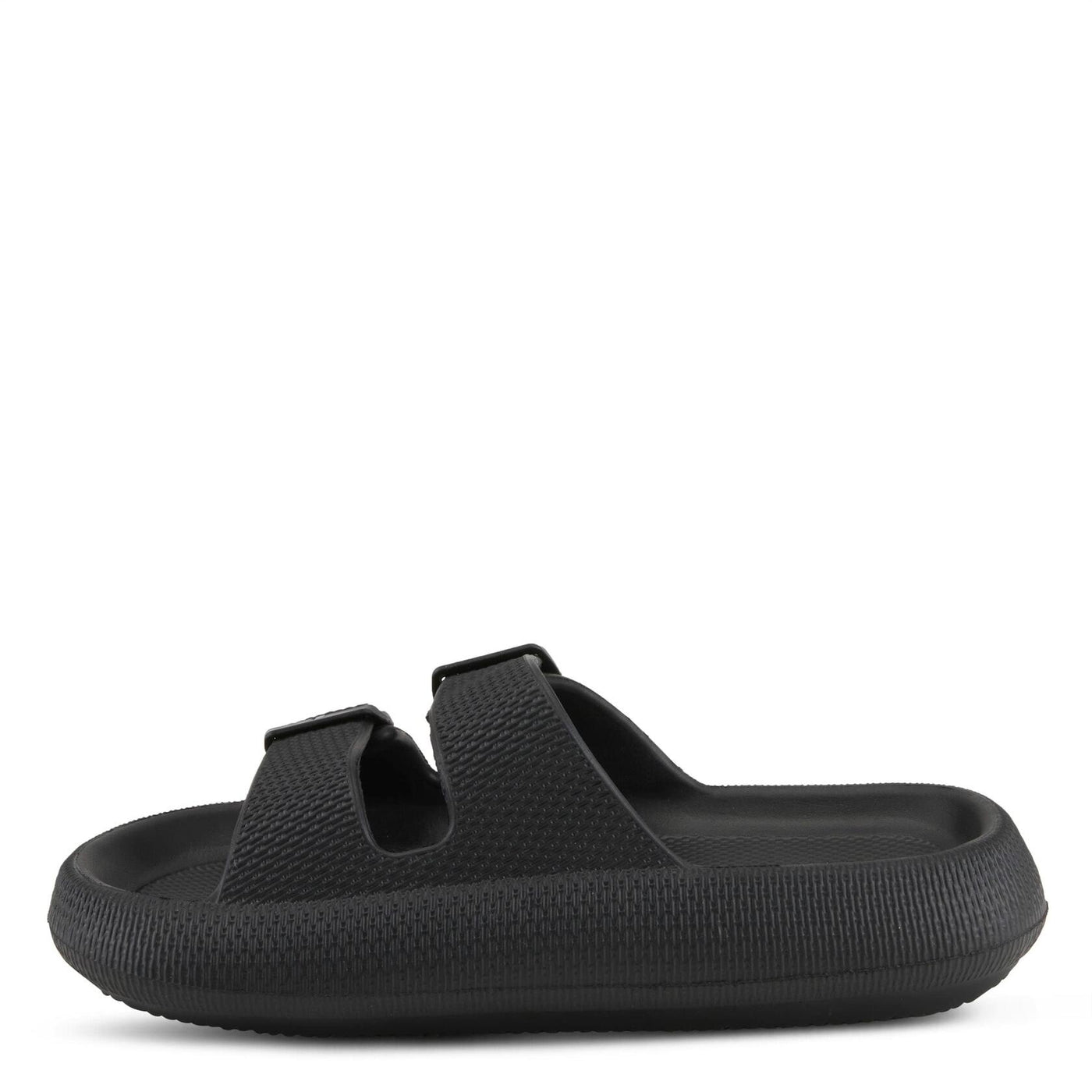 Flexus Women's Bubbles Waterproof Slide Sandals with Adjustable Buckle Straps - Cushioned Footbed, Lightweight EVA Sole, Padded Insole, Slip-On Comfort