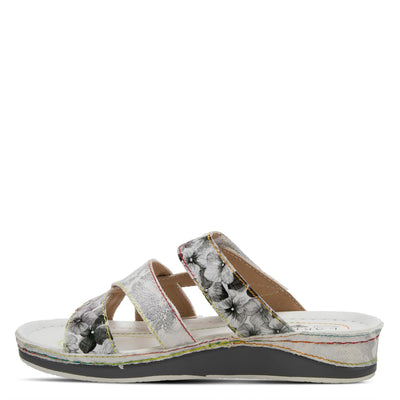Spring Step L'Artiste Women's Caiman Slide Sandal Silver Multi EU 37 / US 6.5-7