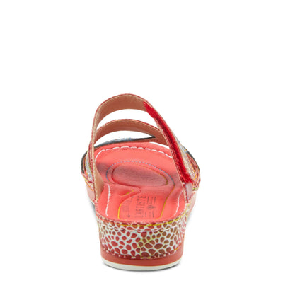 Spring Step L'Artiste Women's Caiman Slide Sandal Red Multi EU 40 / US 9