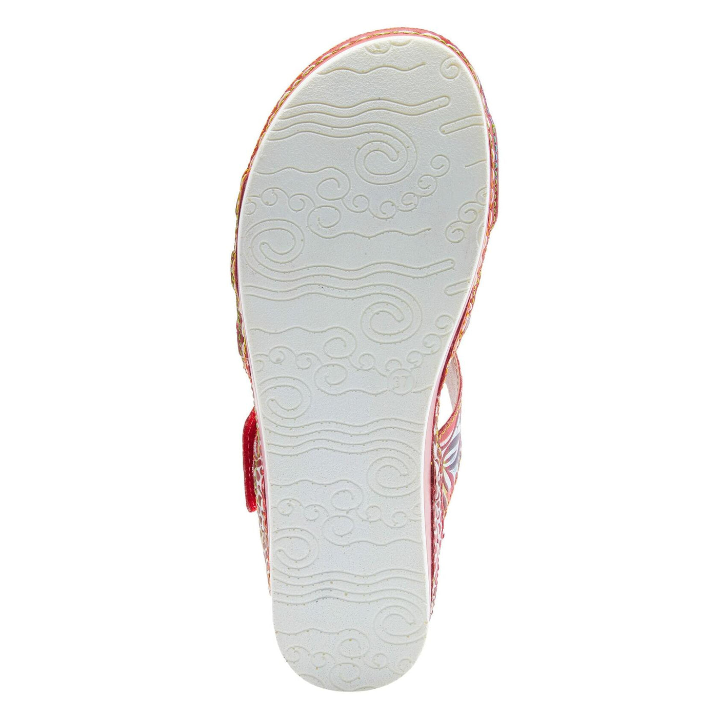 Spring Step L'Artiste Women's Caiman Slide Sandal Red Multi EU 40 / US 9