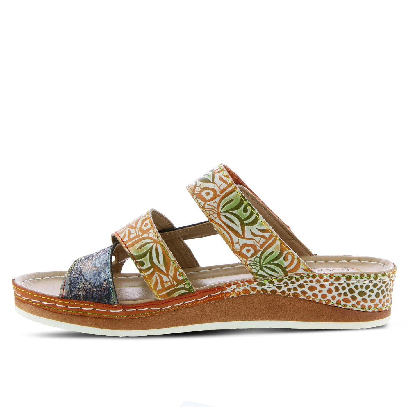 Spring Step L'Artiste Women's Caiman Slide Sandal Camel Multi EU 42 / US 10.5-11