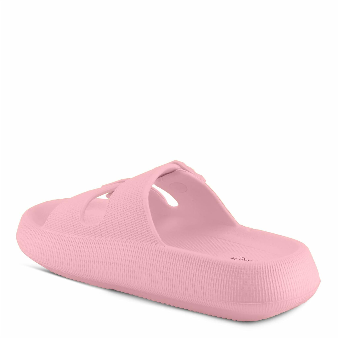 Flexus Women's Bubbles Waterproof Slide Sandals with Adjustable Buckle Straps - Cushioned Footbed, Lightweight EVA Sole, Padded Insole, Slip-On Comfort, Light Pink US 7