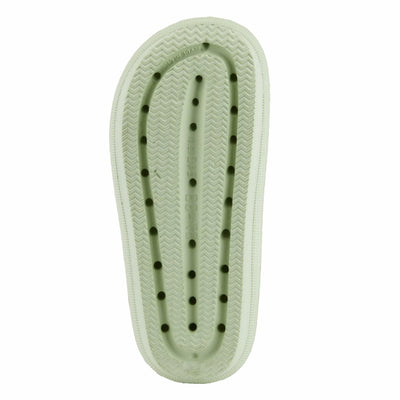 Flexus Women's Bubbles Waterproof Slide Sandals with Adjustable Buckle Straps - Cushioned Footbed, Lightweight EVA Sole, Padded Insole, Slip-On Comfort, Light Green US 10