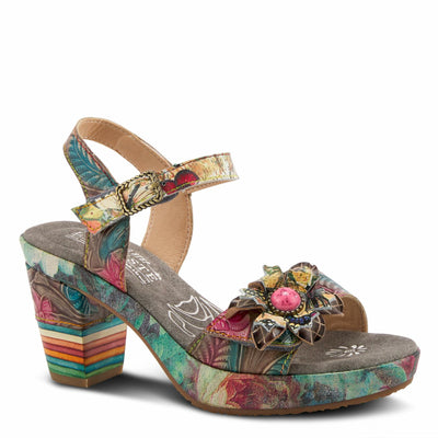 Spring Step L'Artiste Women's Leilanie Quarter Strap Sandal Grey Multi EU 39 / US 8.5