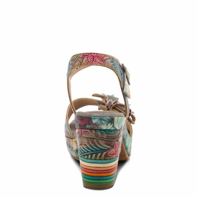 Spring Step L'Artiste Women's Leilanie Quarter Strap Sandal Grey Multi EU 39 / US 8.5