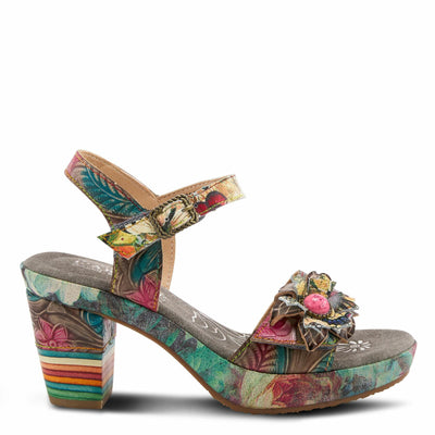 Spring Step L'Artiste Women's Leilanie Quarter Strap Sandal Grey Multi EU 38 / US 7.5-8