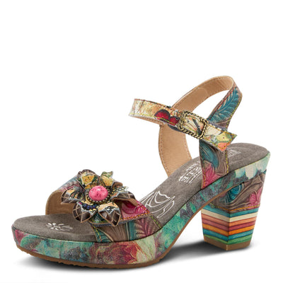 Spring Step L'Artiste Women's Leilanie Quarter Strap Sandal Grey Multi EU 39 / US 8.5