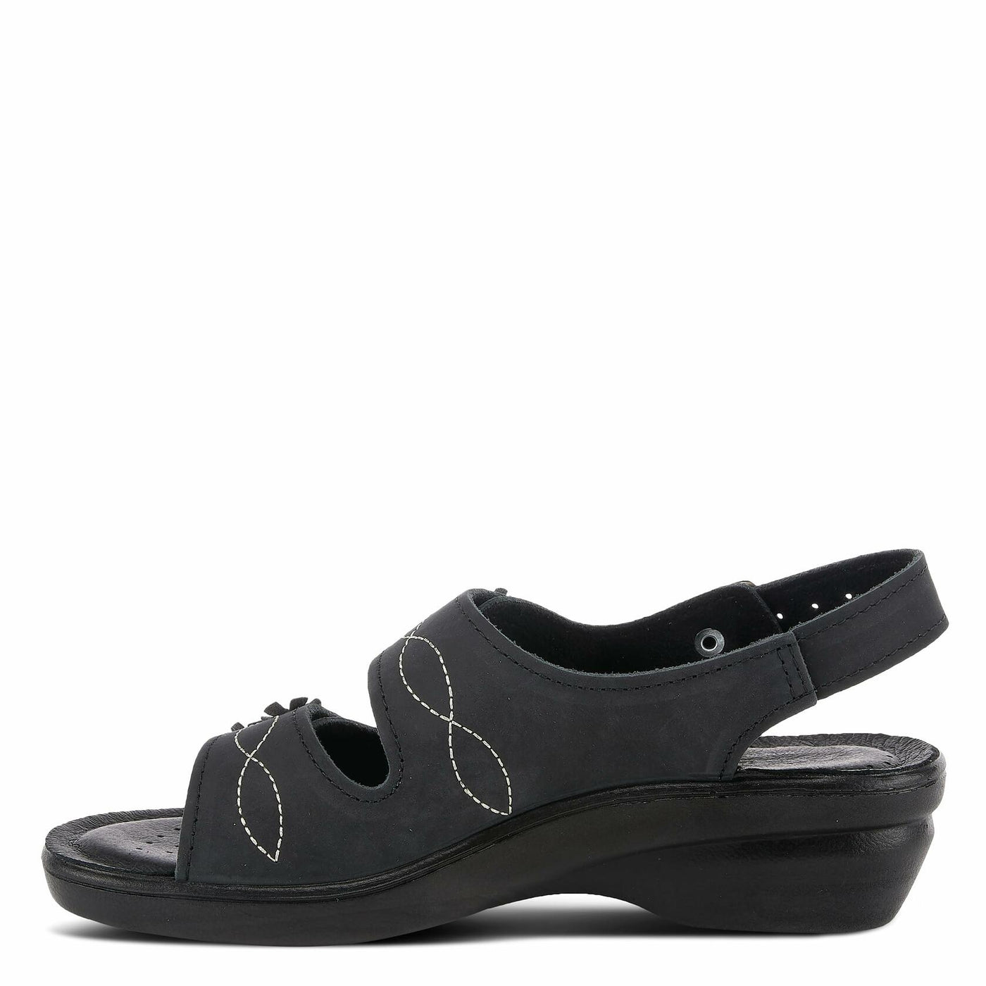 Flexus by Spring Step Ceri Flat Sandal, Black, 39 Medium EU (US 8.5 US)