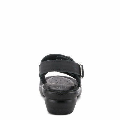 Flexus by Spring Step Ceri Flat Sandal, Black, 39 Medium EU (US 8.5 US)