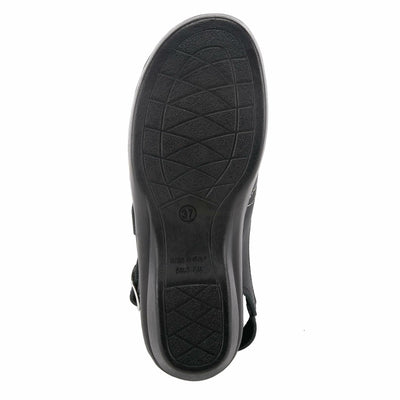 Flexus by Spring Step Ceri Flat Sandal, Black, 39 Medium EU (US 8.5 US)